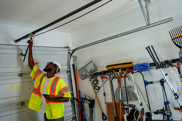 Professional Garage Door Panel Replacement technician working in Polkton, NC